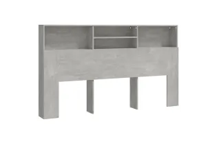 Armoire de tête de lit Gris béton 180x19x103,5 cm 2