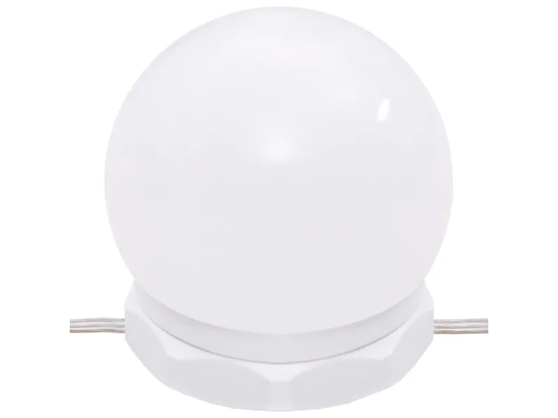 Ensemble de coiffeuse avec LED Gris béton Bois d'ingénierie