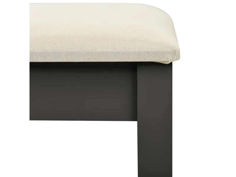 Coiffeuse et tabouret Gris 65x36x128 cm Bois de paulownia MDF