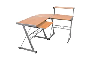 Bureau d'ordinateur d'angle Marron 132x112x99cm Bois ingénierie