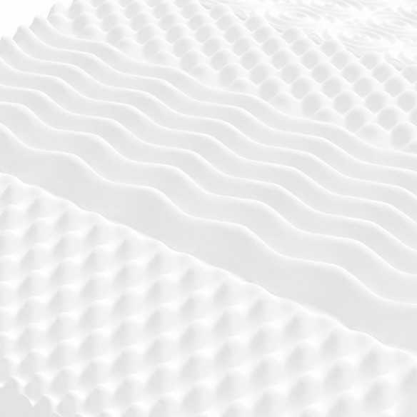 Matelas en mousse blanc 160x200 cm 7 zones dureté 20 ILD