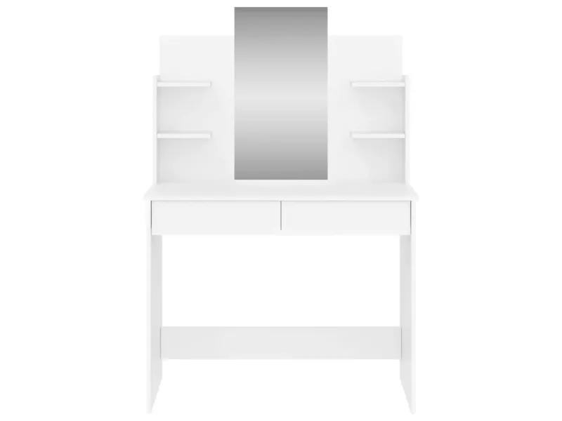 Coiffeuse avec miroir blanc 96x39x142 cm