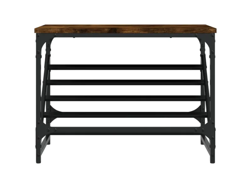Étagère à chaussures chêne fumé 60x30x45 cm bois d'ingénierie