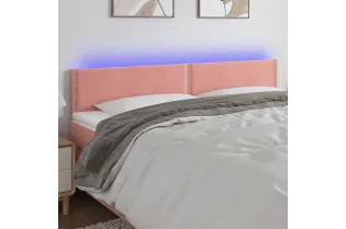 Tête de lit à LED Rose 180x5x78/88 cm Velours