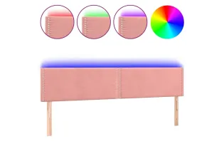 Tête de lit à LED Rose 180x5x78/88 cm Velours 2
