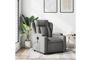 Fauteuil de massage inclinable Gris foncé Tissu