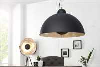 Lampe suspension design coloris noir et doré Lampe suspension design coloris noir et doré