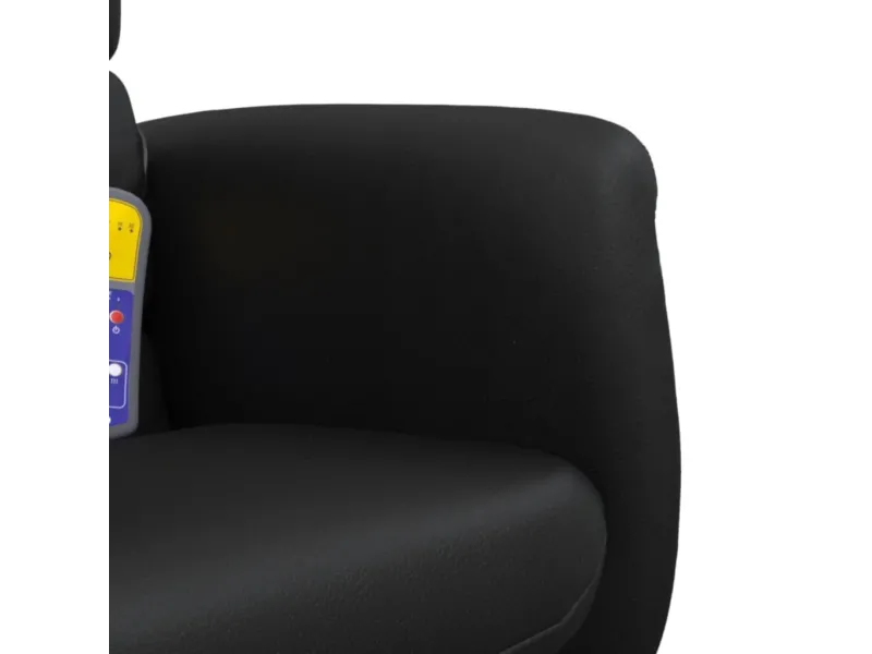 Fauteuil inclinable de massage avec repose-pied noir similicuir