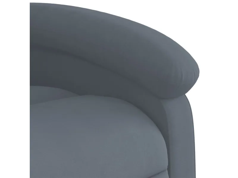 Fauteuil inclinable de massage électrique gris foncé velours