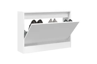 Armoire à chaussures blanc 60x21x57 cm bois d'ingénierie