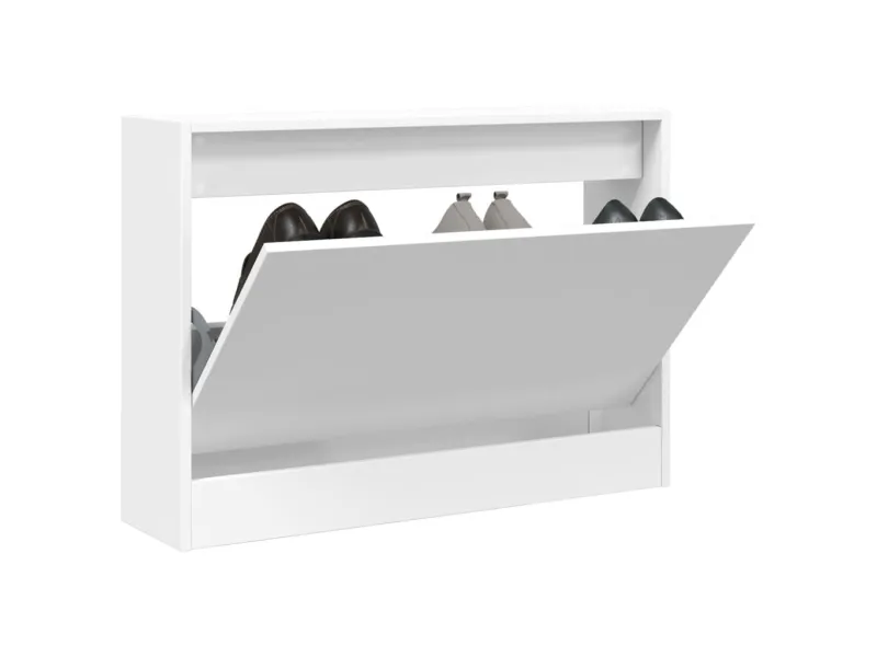 Armoire à chaussures blanc 60x21x57 cm bois d'ingénierie