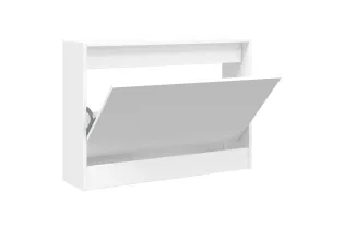 Armoire à chaussures blanc 60x21x57 cm bois d'ingénierie 2