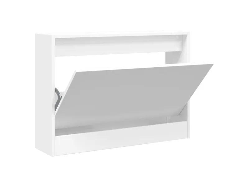 Armoire à chaussures blanc 60x21x57 cm bois d'ingénierie