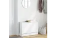 Armoire à chaussures blanc 60x21x57 cm bois d'ingénierie