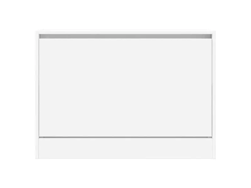 Armoire à chaussures blanc 80x21x57 cm bois d'ingénierie