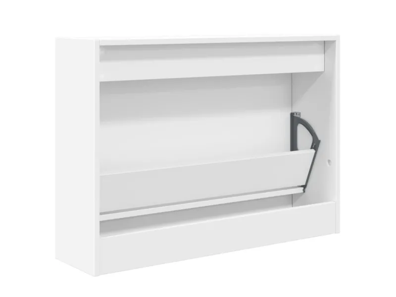 Armoire à chaussures blanc 80x21x57 cm bois d'ingénierie