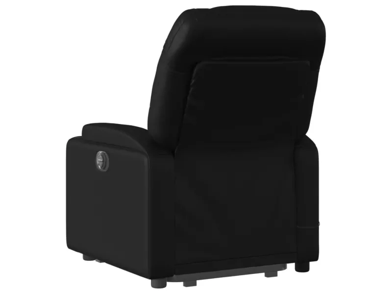 Fauteuil inclinable de massage Noir Similicuir