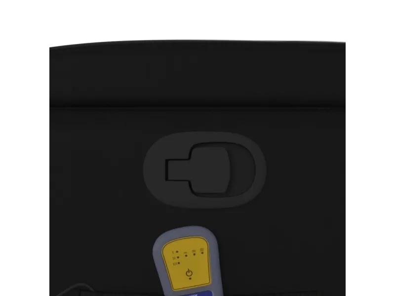 Fauteuil inclinable de massage Noir Similicuir