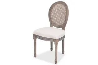 Chaises à manger lot de 2 crème tissu 2