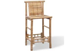 Tabourets de bar lot de 2 bambou 2