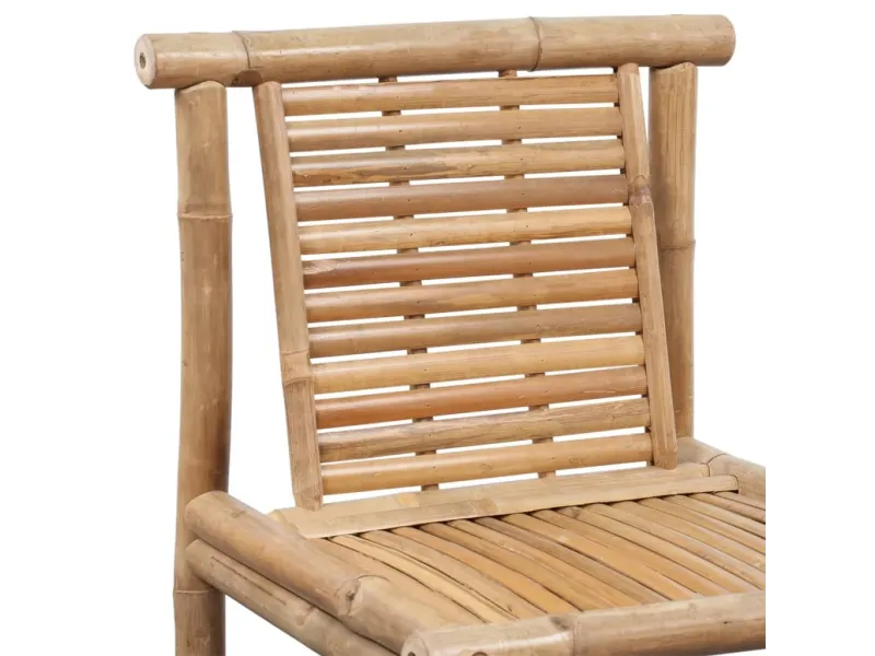 Tabourets de bar lot de 2 bambou