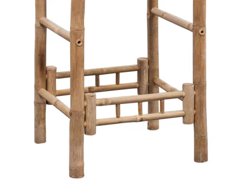 Tabourets de bar lot de 2 bambou