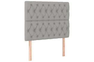 Têtes de lit 2 pcs Gris clair 90x7x78/88 cm Tissu 2