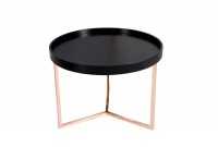 Table d'appoint noire design en bois / métal Table d'appoint noire design en bois / métal
