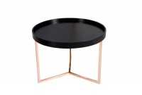 Table d'appoint noire design en bois / métal