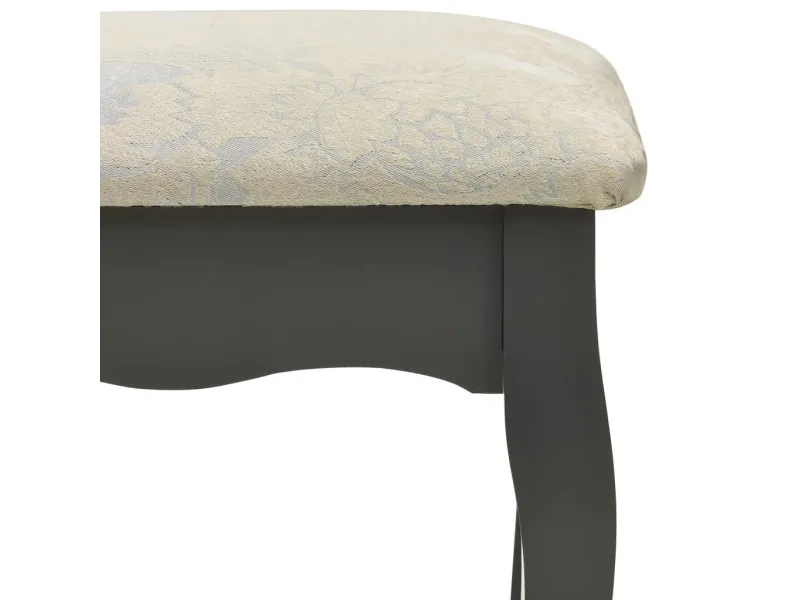 Ensemble de coiffeuse avec tabouret Gris 100x40x146cm Paulownia