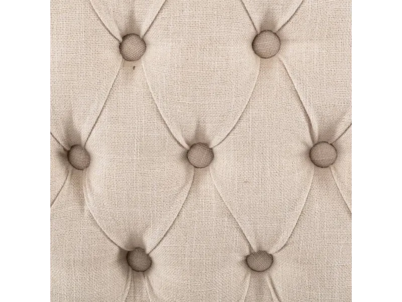 Chaises à manger lot de 2 beige tissu à l'aspect de lin