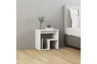Table de chevet Blanc 40x30x40 cm Aggloméré