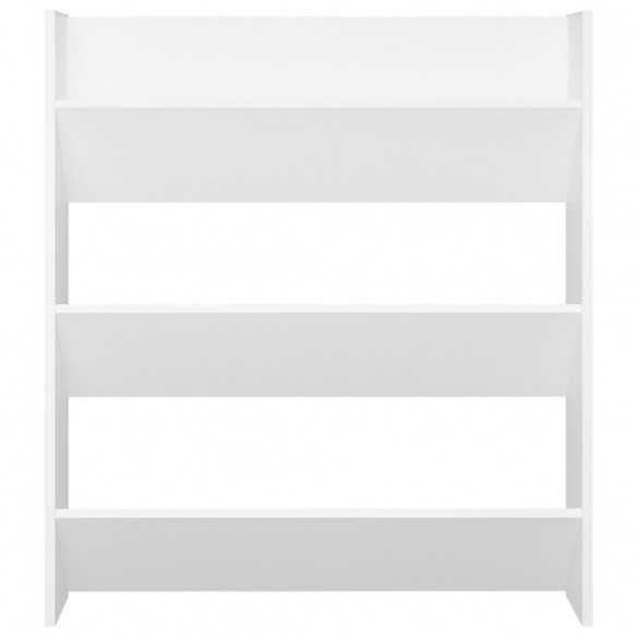 Armoire à chaussures murale Blanc 80x18x90 cm Aggloméré