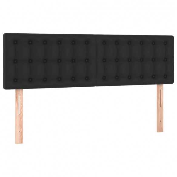 cadre de lit avec matelas Noir 140x200 cm Similicuir