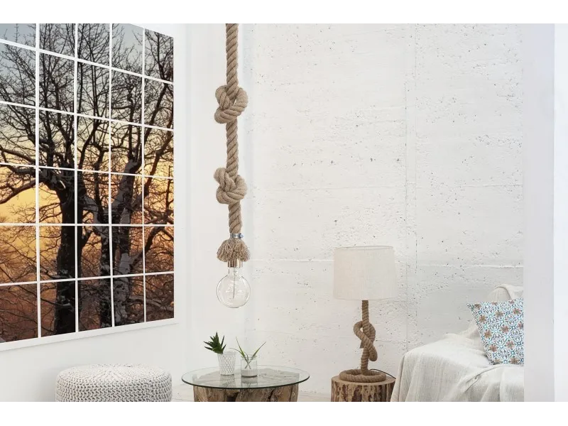 Lampe suspension design coloris naturel