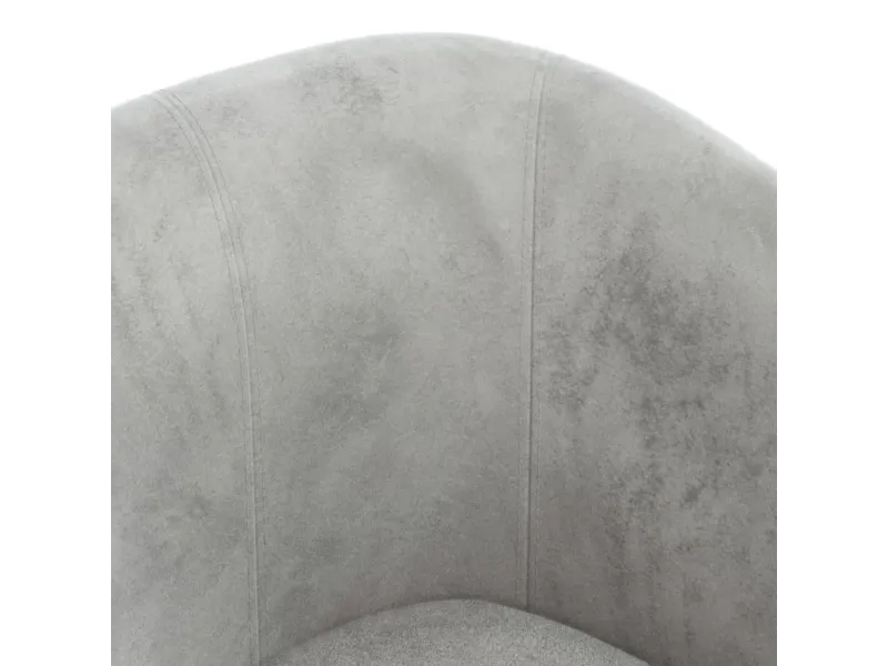 Fauteuil cabriolet gris clair velours