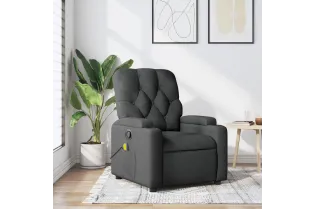 Fauteuil de massage inclinable Gris foncé Tissu