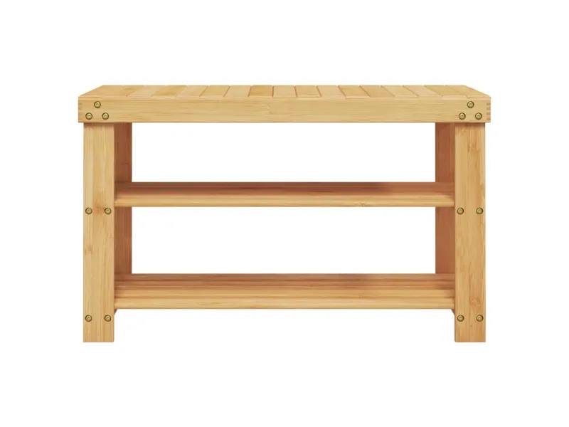 Étagère à chaussures 3 niveaux 70x27,5x45 cm bambou