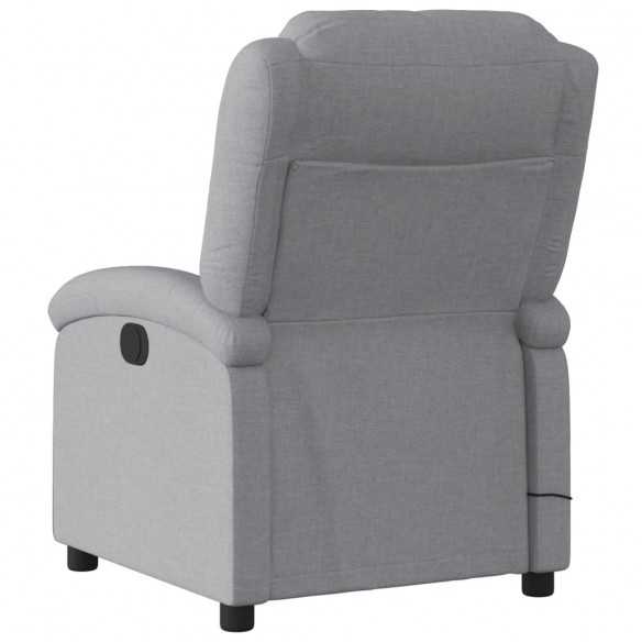 Fauteuil de massage inclinable électrique gris clair tissu Fauteuil de massage inclinable électrique gris clair tissu