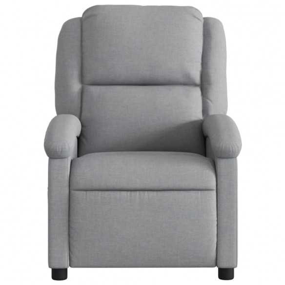 Fauteuil de massage inclinable électrique gris clair tissu Fauteuil de massage inclinable électrique gris clair tissu