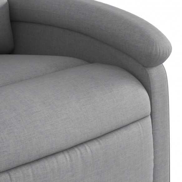Fauteuil de massage inclinable électrique gris clair tissu Fauteuil de massage inclinable électrique gris clair tissu