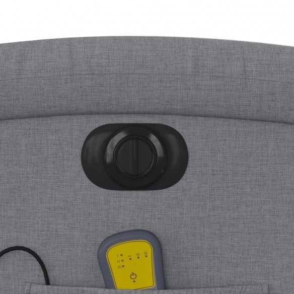 Fauteuil de massage inclinable électrique gris clair tissu Fauteuil de massage inclinable électrique gris clair tissu
