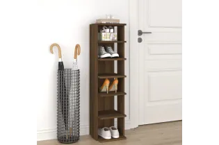 Étagère à chaussures Chêne marron 27,5x27x102cm Bois ingénierie