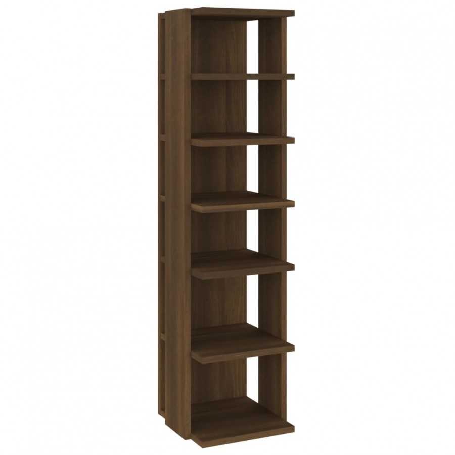 Étagère à chaussures Chêne marron 27,5x27x102cm Bois ingénierie