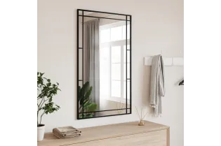 Miroir mural noir 60x100 cm rectangulaire fer