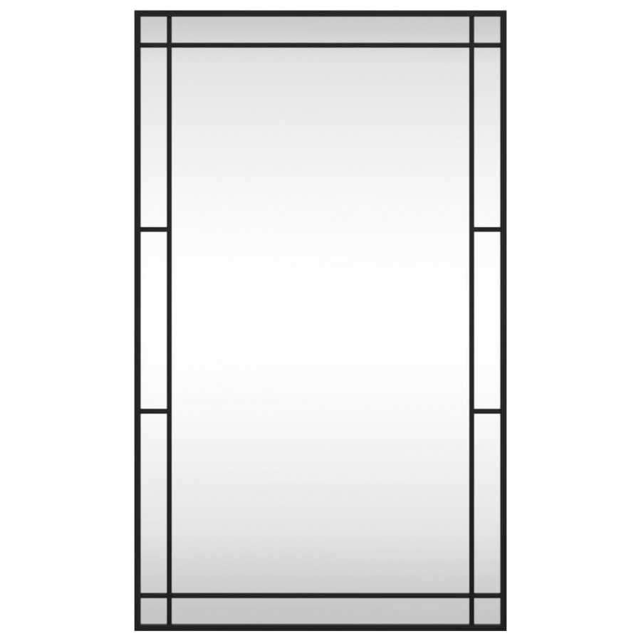 Miroir mural noir 60x100 cm rectangulaire fer