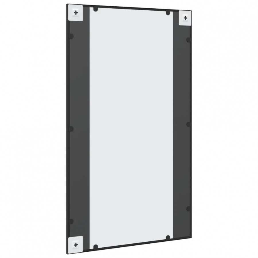 Miroir mural noir 60x100 cm rectangulaire fer