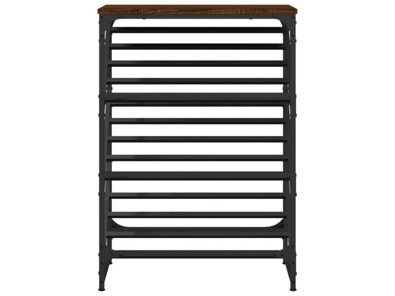 Étagère à chaussures chêne marron 60x30x85 cm bois d'ingénierie