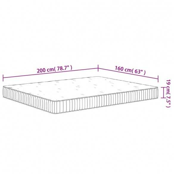 Matelas à ressorts ensachés moyen 160x200 cm