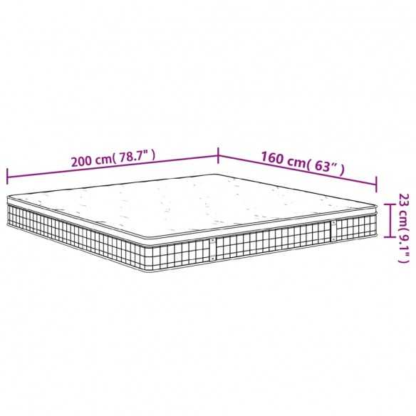 Matelas à ressorts bonnell moyen 160x200 cm